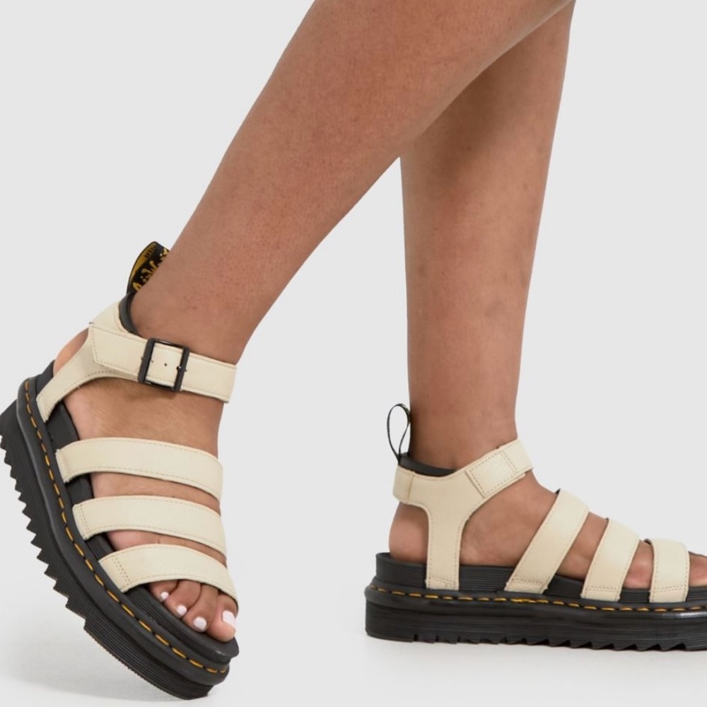 Dr. Martens Blaire Sandals in Black and Cream